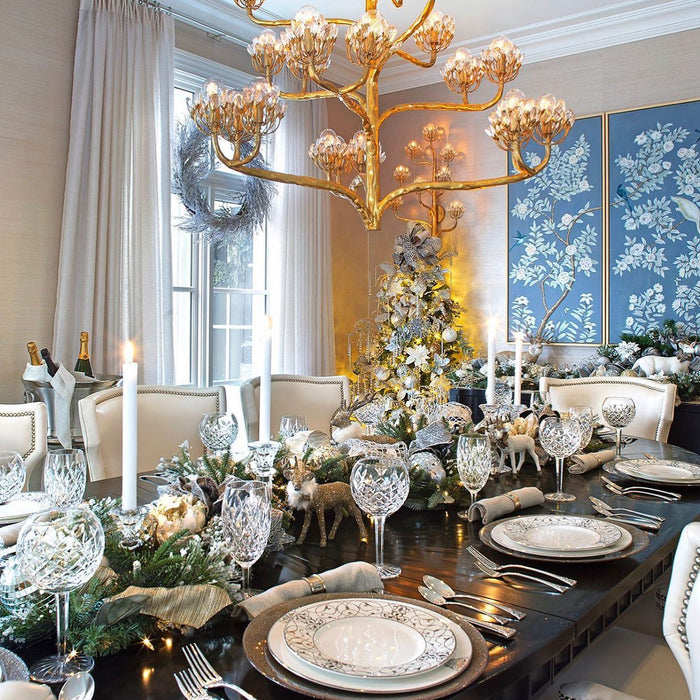 Luxury Branch Flower Gold Chandelier for Living Room/Staircase/Bedroom