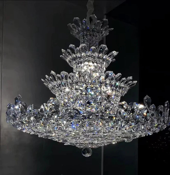 Rylight 4-Tier Floral Crystal Chandelier