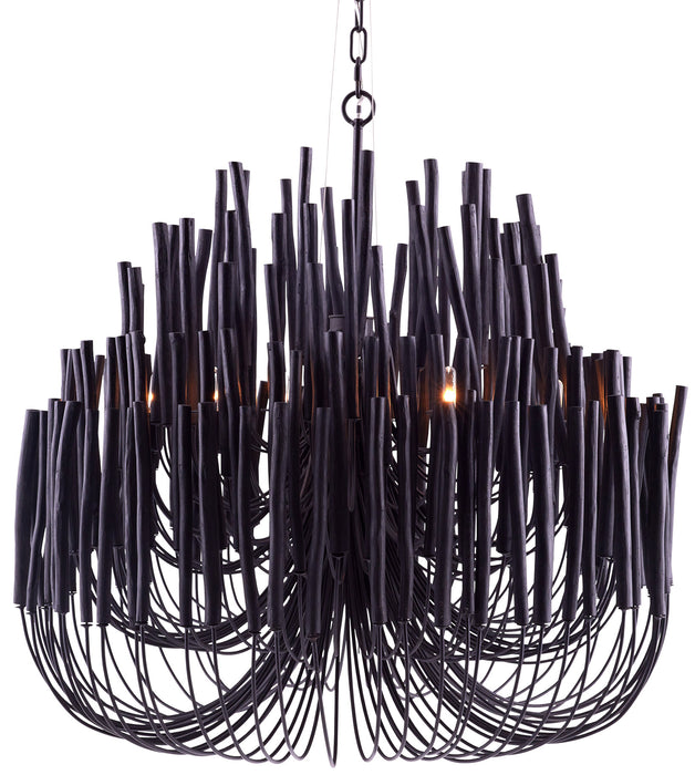 Rylight 5/6-Light Modern Branch Modeling Chandelier in White/Black Color