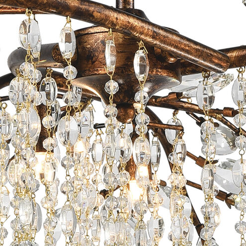 Rylight 6/18-Light Bronze/Black Branch Chandelier With Crystal Drops