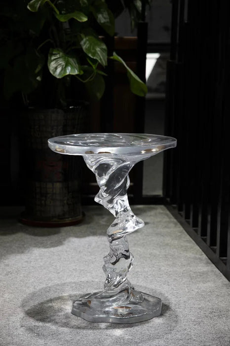 Transparent Acrylic Resin Ripple Coffee Table/Chair