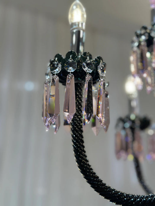 Luxury Empire Colorful Crystal Chandelier for Living Room/Bedroom/Entryway/Hotel/Restaurant