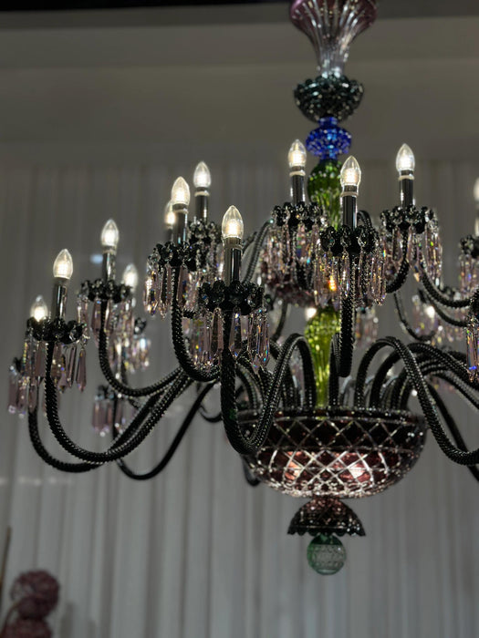 Luxury Empire Colorful Crystal Chandelier for Living Room/Bedroom/Entryway/Hotel/Restaurant