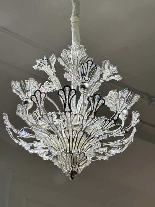 French Style Floral Crystal Chandelier