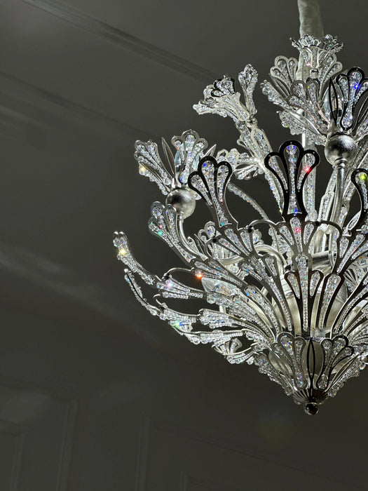 French Style Floral Crystal Chandelier