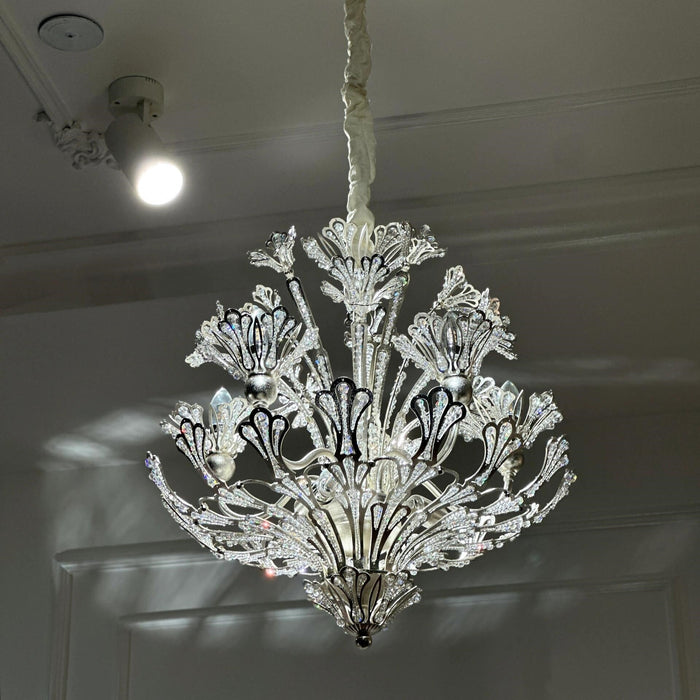 French Style Floral Crystal Chandelier