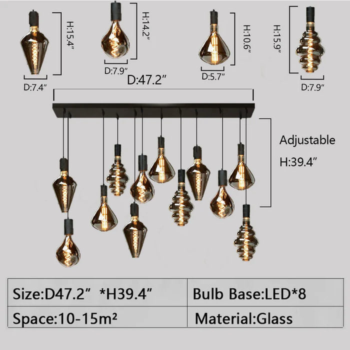 Rylight 6/8/10/12-lichts Scandinavische minimalistische dimbare LED-kroonluchter/hanger