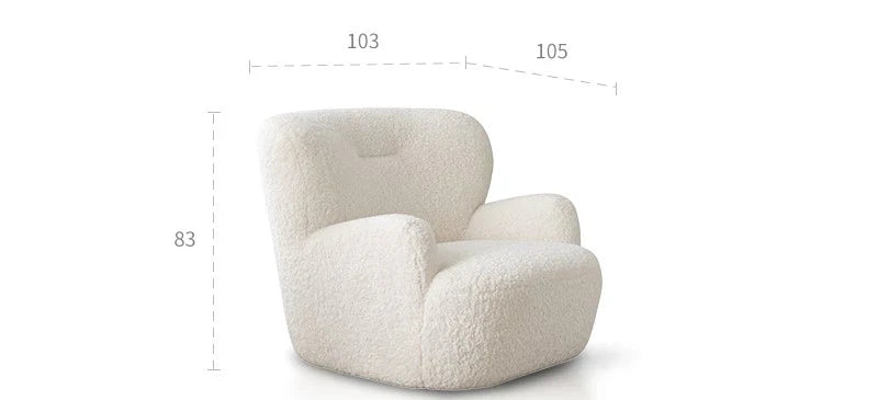 Modern Cream Bear Lounge Chair