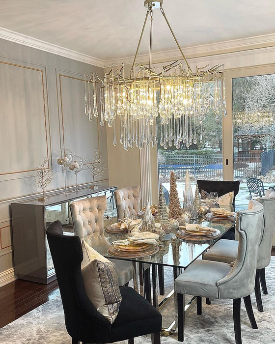 Rylight Luxury Branch Crystal Chandelier in Gold Finish