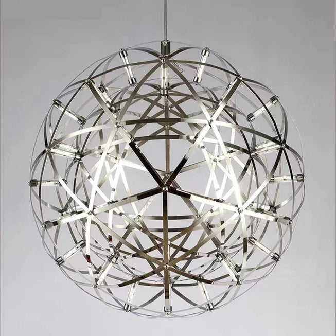 Rylight 11.8"/15.7"/19.7"/23.6"/31.5"/39.4"/47.2" Round Starry Sky Pendant Chandelier