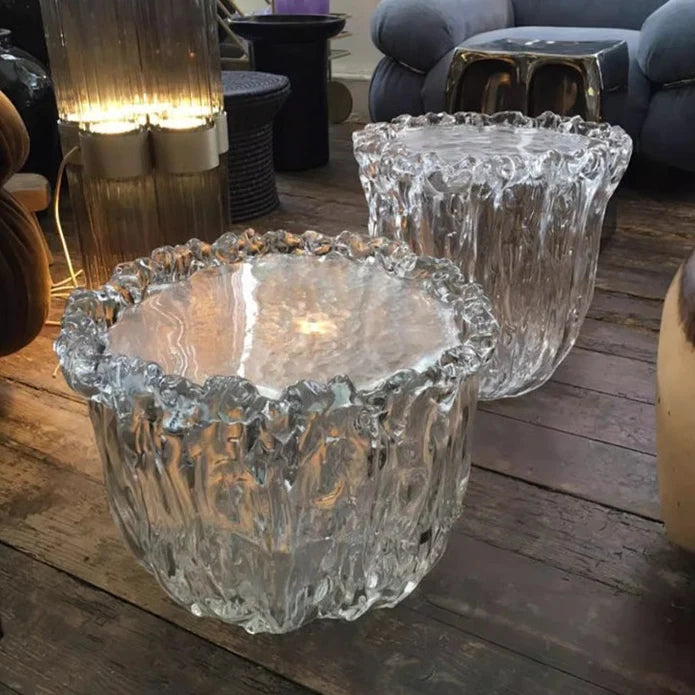 Transparent Ripple Resin Fountain Coffee Table