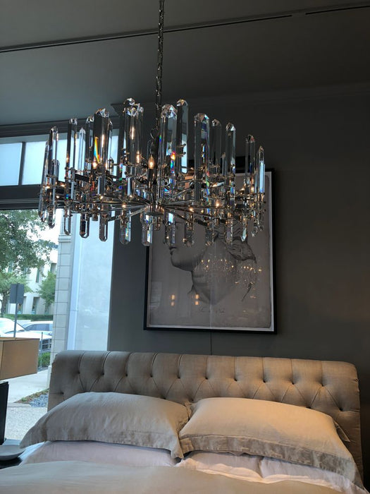 Rylight 2-Tier Crystal Glacier Shards Chandelier