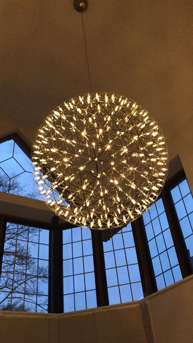 Rylight 11.8"/15.7"/19.7"/23.6"/31.5"/39.4"/47.2" Round Starry Sky Pendant Chandelier