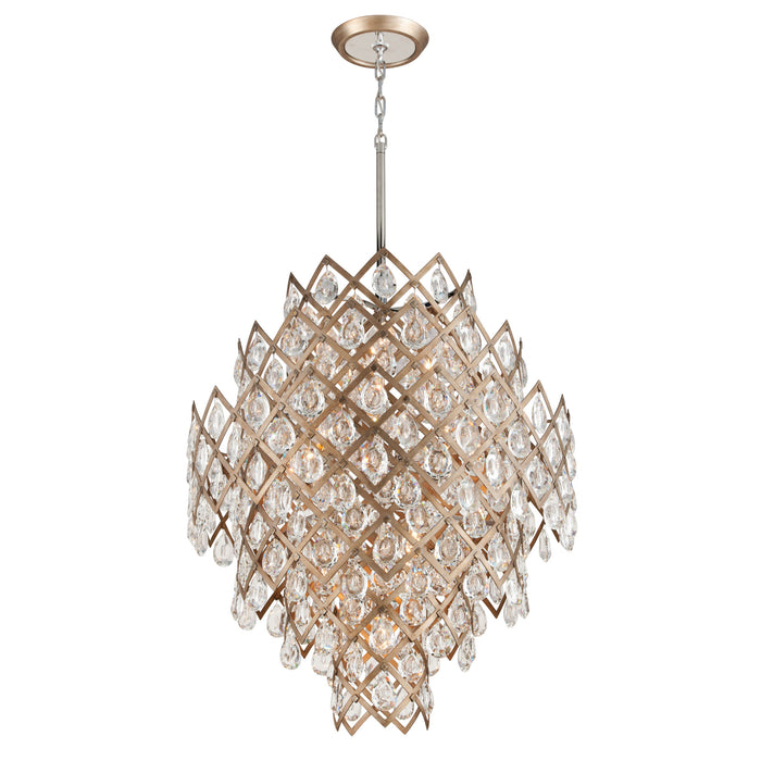 Rylight 6-Tier Art Design Pinecone Crystal Chandelier