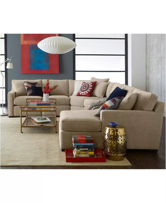 Rylight Fabric Chaise Sectional Sofa