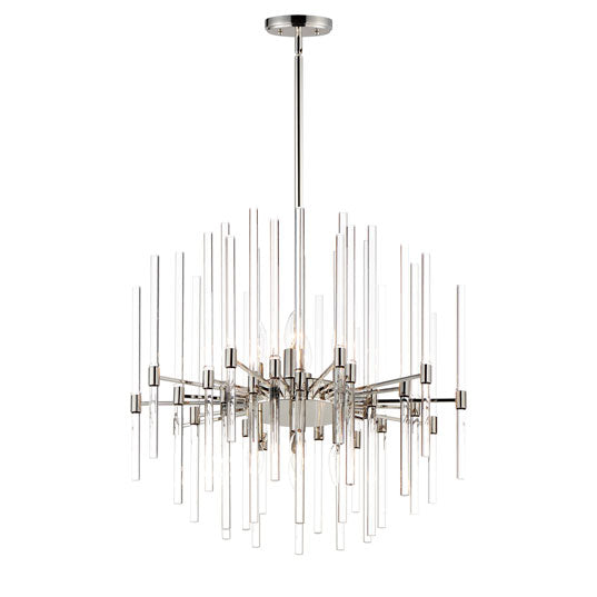 Rylight 8-Light Glass Rods Chandelier