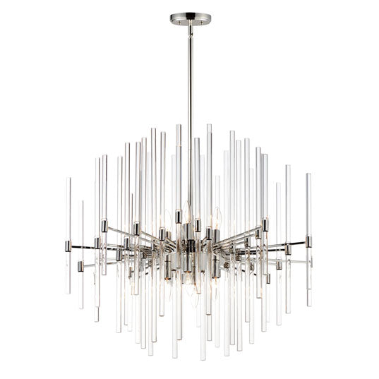 Rylight 8-Light Glass Rods Chandelier