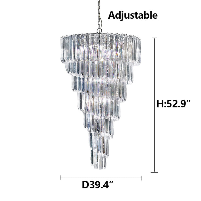 Rylight multi-tier spiraalvormige kristallen kroonluchter