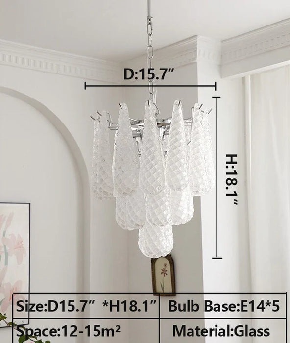 Rylight 5/9/13/23-Light Luxury Multi-layered Teardrop Waterfall Chandelier