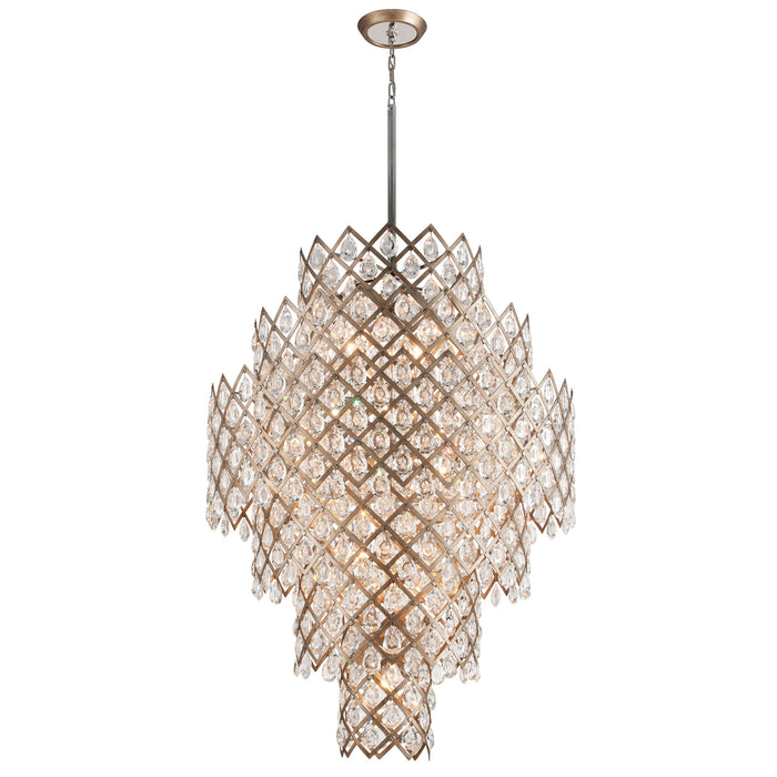 Rylight 6-Tier Art Design Pinecone Crystal Chandelier