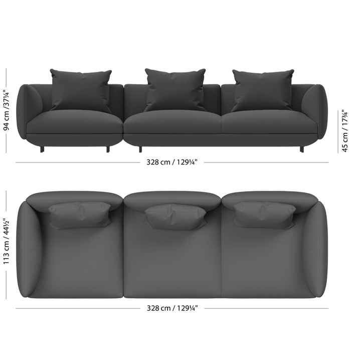 Rylight 2/3/4-Seater  fabric Sofa