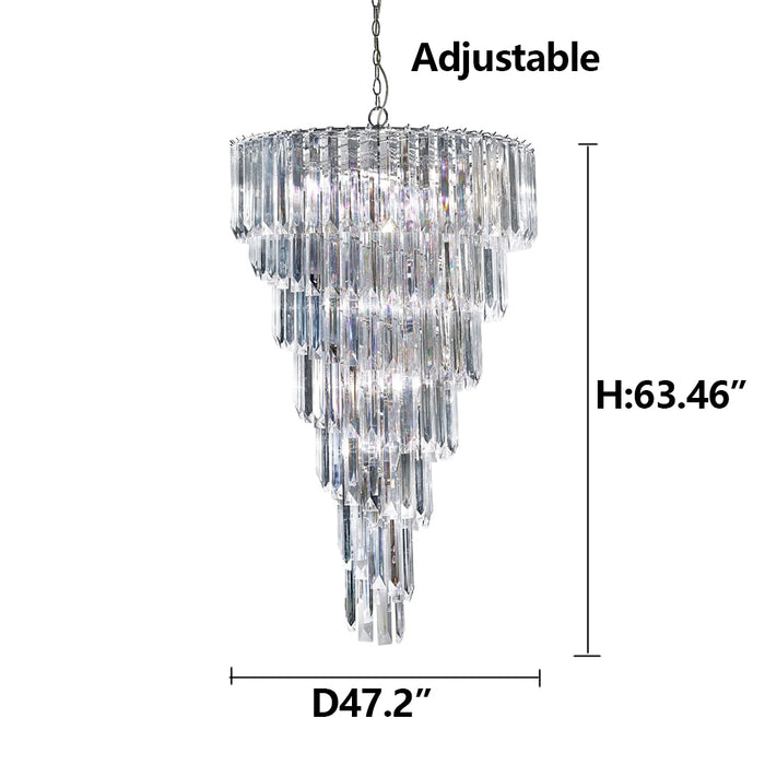 Rylight multi-tier spiraalvormige kristallen kroonluchter