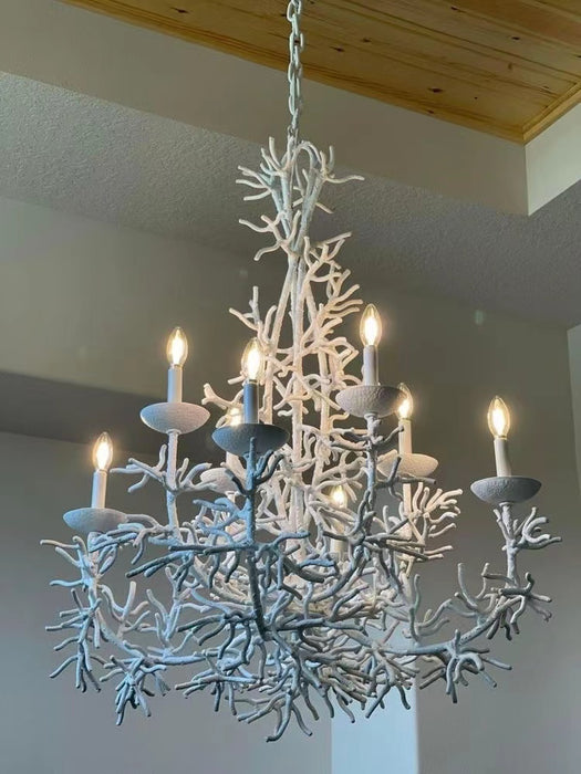 Rylight Pure White Coral Chandelier