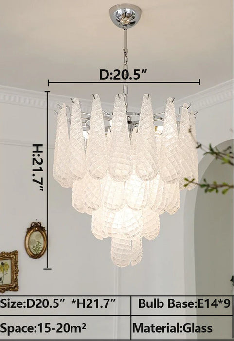 Rylight 5/9/13/23-Light Luxury Multi-layered Teardrop Waterfall Chandelier