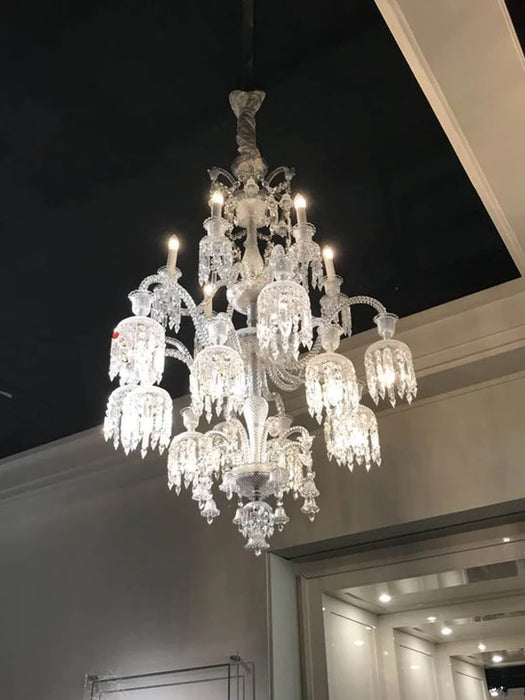 Rylight Luxury Royal Large Multi-layers Candle Crystal Chandelier