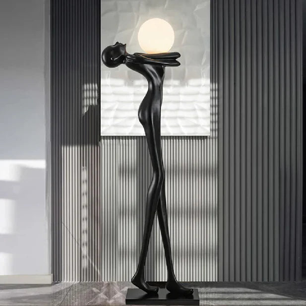 Rylight Art Design Hug Yourself Statue Floor Lamp