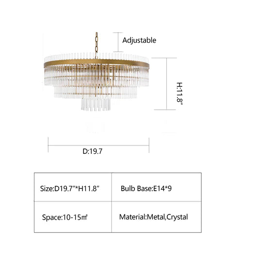 Rylight Post-modern Simple Style Light Luxury Crystal Chandelier Is Suitable