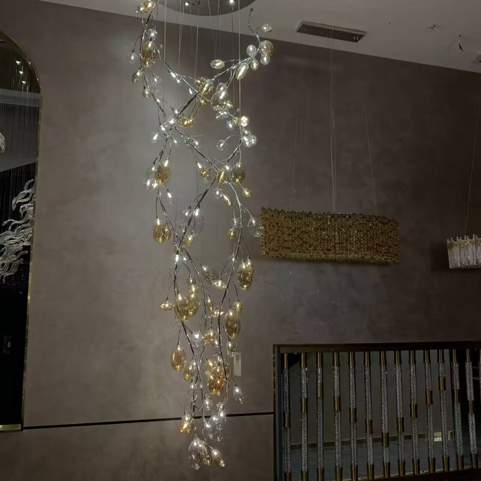 Creative Design Firefly Tree Chandelier for Staircase/Foyer/Villa/Hotel/Restaurant