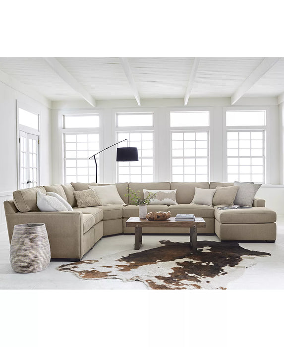 Rylight Fabric Chaise Sectional Sofa