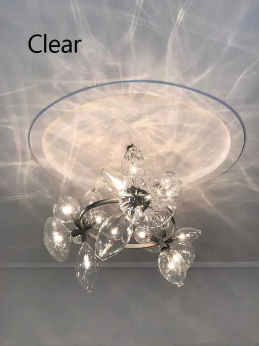 Rylight Clear/Smoked/Mixed Hand Blown Glass Chandelier