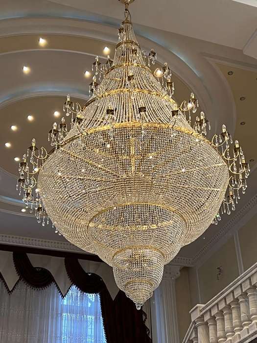 Luxury Multi-tiered Crystal Chandelier for Hotel/Restaurant/Staircase/Foyer