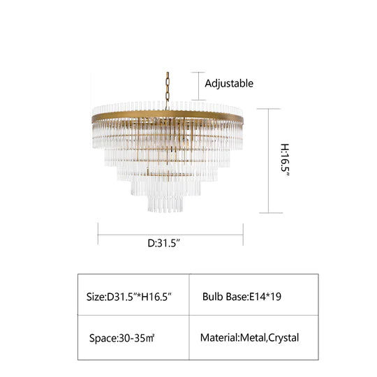 Rylight Post-modern Simple Style Light Luxury Crystal Chandelier Is Suitable