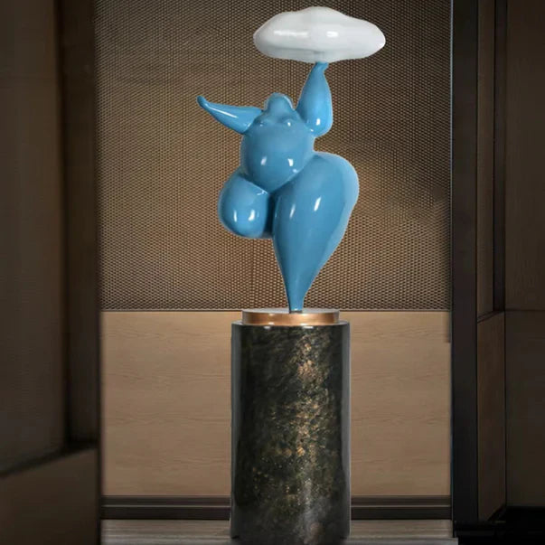 Rylight Abstract Creative Figure Sculpture Cloud Floor Lamp