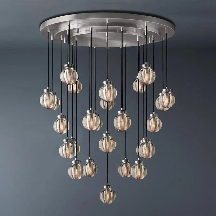 Rylight Modern Pearl Ball Round Chandelier