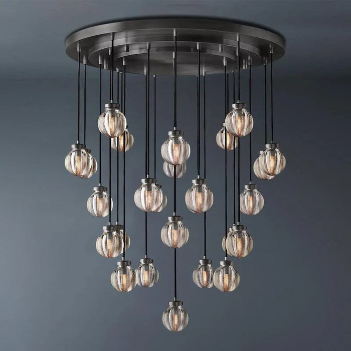 Rylight Modern Pearl Ball Round Chandelier