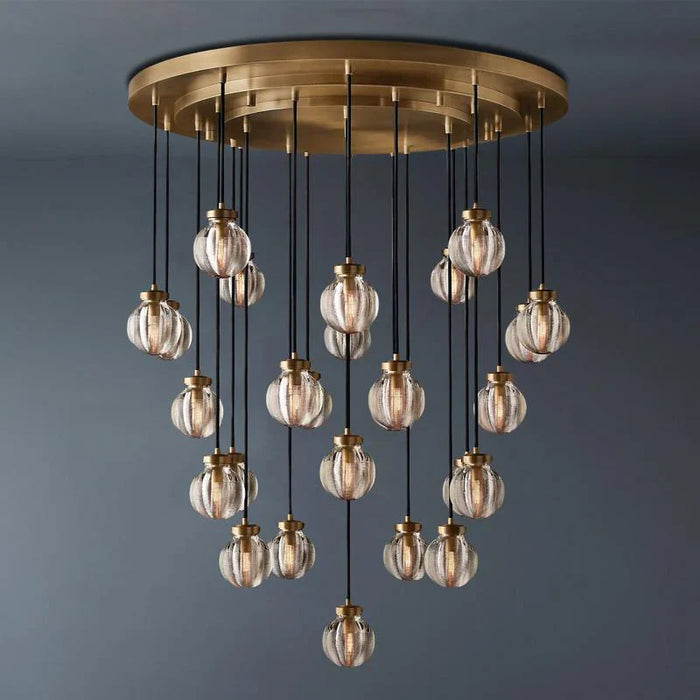 Rylight Modern Pearl Ball Round Chandelier