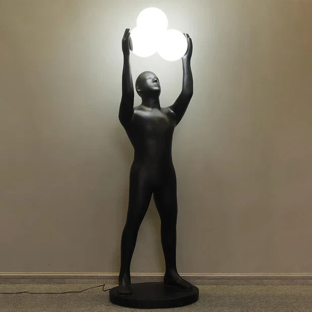 Rylight Black Light Holder Statue Floor Lamp