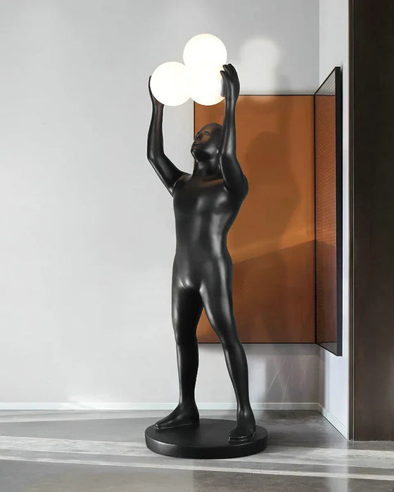 Rylight Black Light Holder Statue Floor Lamp