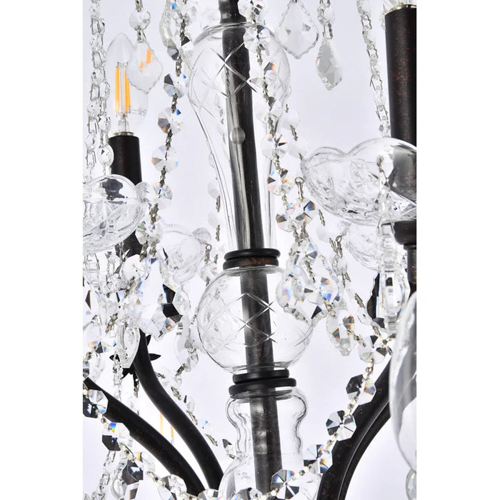 Rylight 3-laags en 24-lichts luxe kristallen kaarskroonluchter