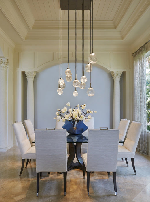 Rylight Gem Hand-blown Glass Square Pendant Chandelier