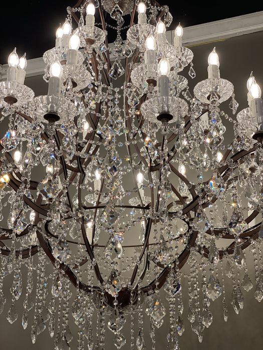Rylight 25/50-Light Traditional Candle Crystal Chandelier