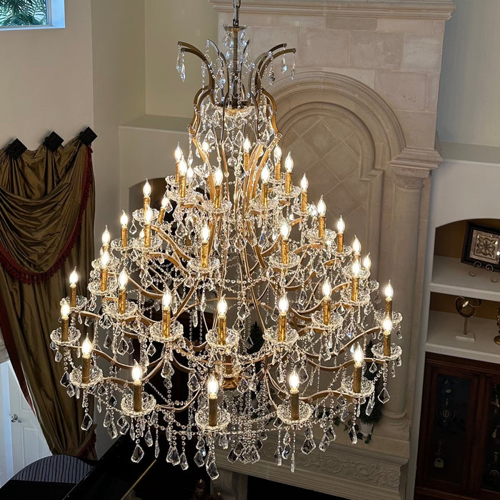 Rylight 25/50-Light Traditional Candle Crystal Chandelier