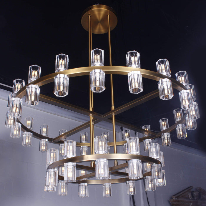 Rylight 1/2-Tier Round Crystal Chandelier