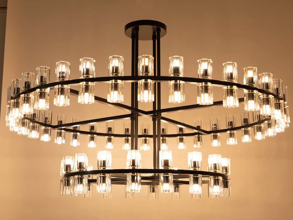 Rylight 1/2-Tier Round Crystal Chandelier