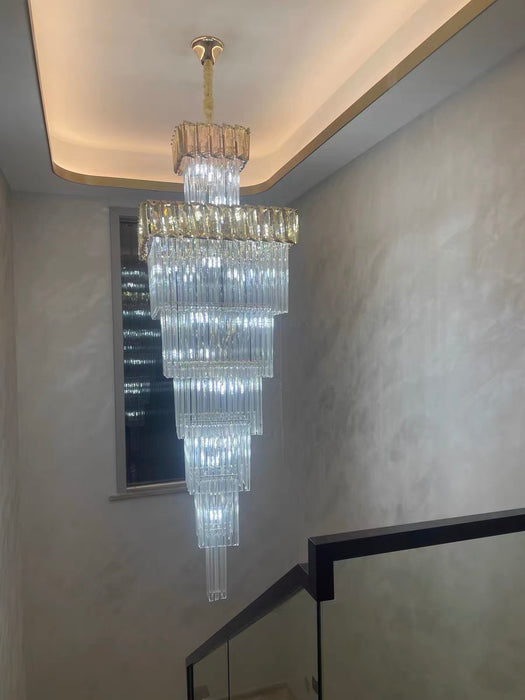 Rylight Multi-tier Square Crystal Chandelier