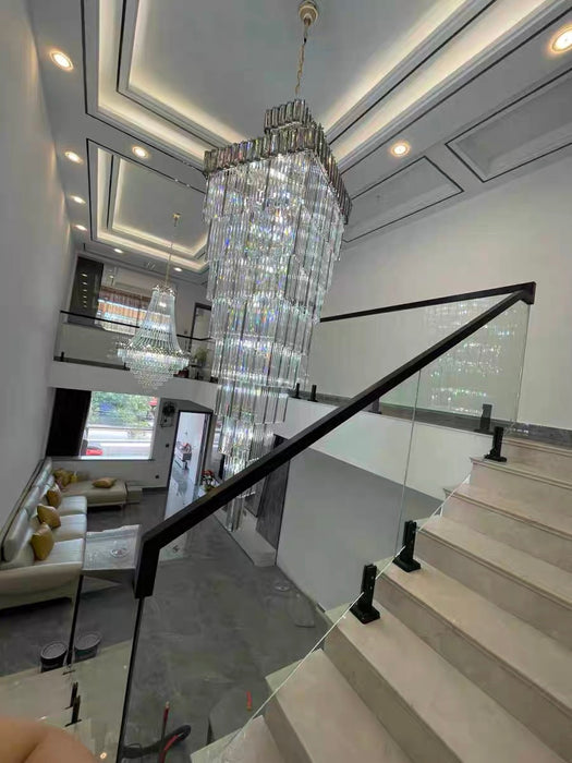 Rylight Multi-tier Square Crystal Chandelier